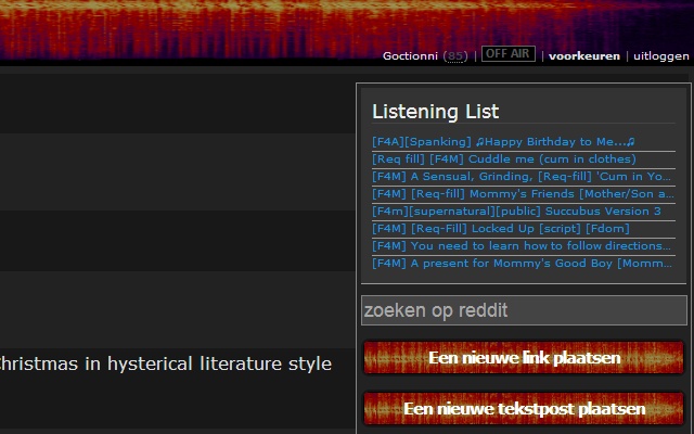 Listening List for subreddits