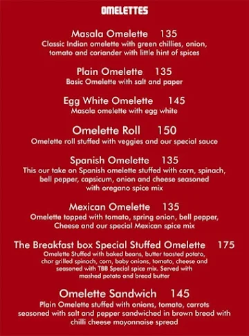 The Breakfast Box menu 