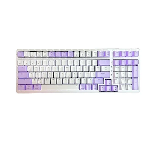 Bàn phím cơ Gaming Newmen GM328, White - Purple, Blue Switch