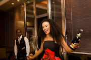 Pearl Thusi at the Mumm Champagne dinner at Pigalle, Melrose Arch in Melrose, South Africa on January 29, 2015.