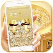 Luxury Gold Bow Diamond Theme  Icon