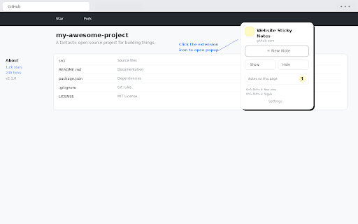 Website Sticky Notes screenshot 1