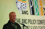 Minister in the Presidency, Jeff Radebe addresses the last Progressive Business Forum on the sidelines of the ANC Policy Conference taking place at Nasrec.