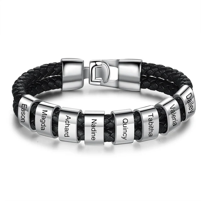 Gevlochten Lederen Armband voor Koppels met Persoonlijkheid. Stoer en Stijlvol Heren sieraad. Perfect als Cadeau.