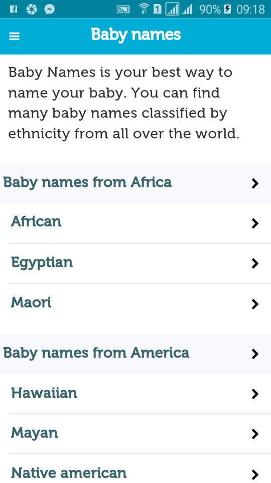 Baby Names Screen 1