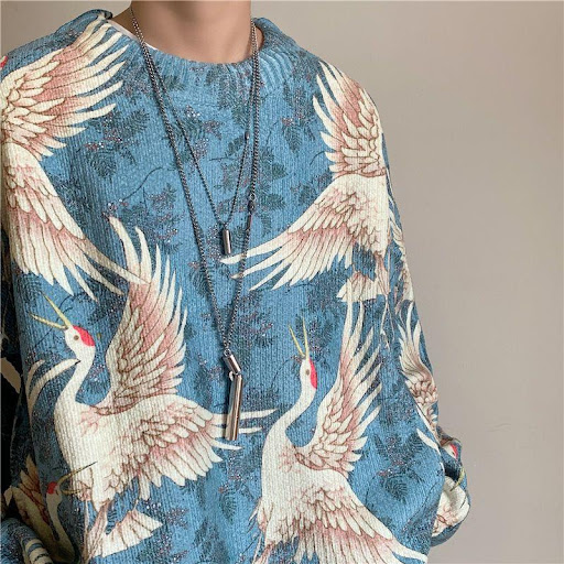 Title 3, Spring New Style Hong Kong Wind Crane Sweater Boys