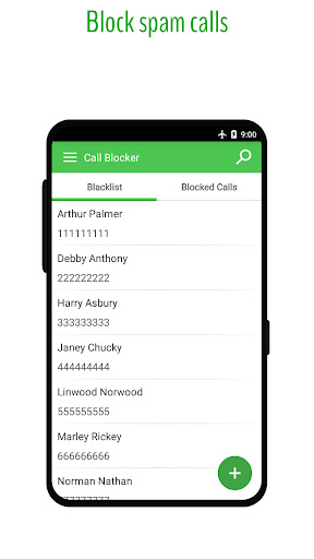 Screenshot Phone Call Blocker - Blacklist