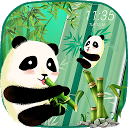 ダウンロード Cute Panda- lock screen theme をインストールする 最新 APK ダウンローダ