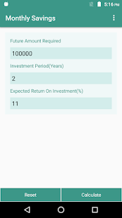 Monthly Saving Calculator - náhled