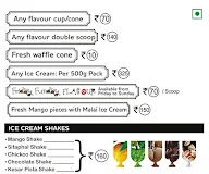 Natural Ice Cream menu 1