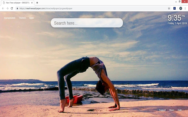 Yoga exercise HD New Tab wallpaper