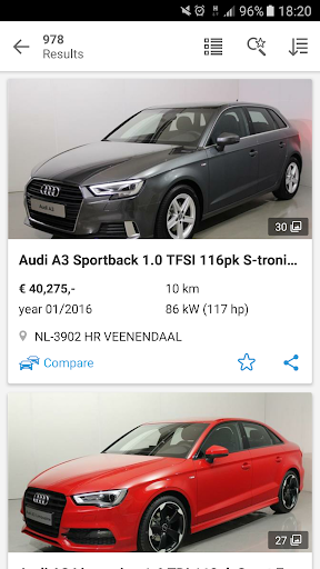 Screenshot AutoTrader.nl: Used Cars