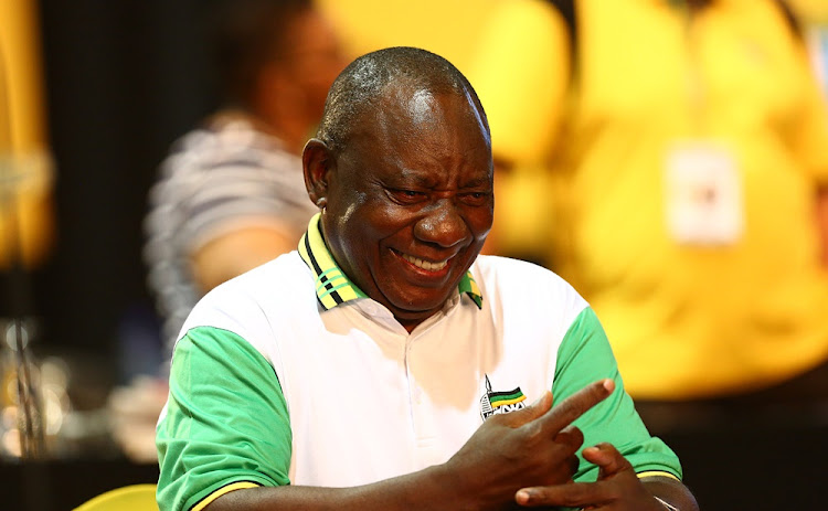 Cyril Ramaphosa smiles moments before he was announced as the new ANC president during the 54th ANC National Elective Conference held at Nasrec on 18 December 2017.