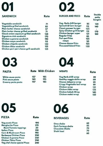 The kitchen vibe menu 