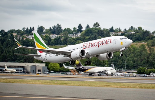 Boeing shared this image to air industry media when Ethiopian Airlines took delivery of its first 737 Max 8 in July 2018