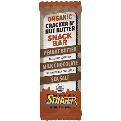 Honey Stinger Cracker N' Nut Butter Snack Bars: Peanut Butter Milk Chocolate, Box of 12