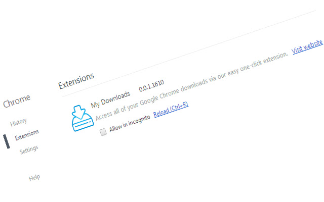 My Downloads chrome extension
