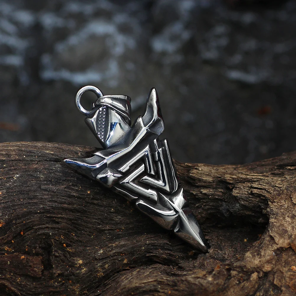 Title 3, Roestvrij stalen Viking Aoding ketting met drie...