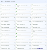 Wack Waffles & Brownies menu 2