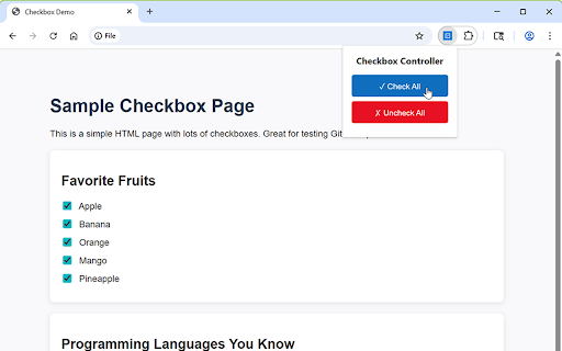 Checkbox Controller screenshot 1