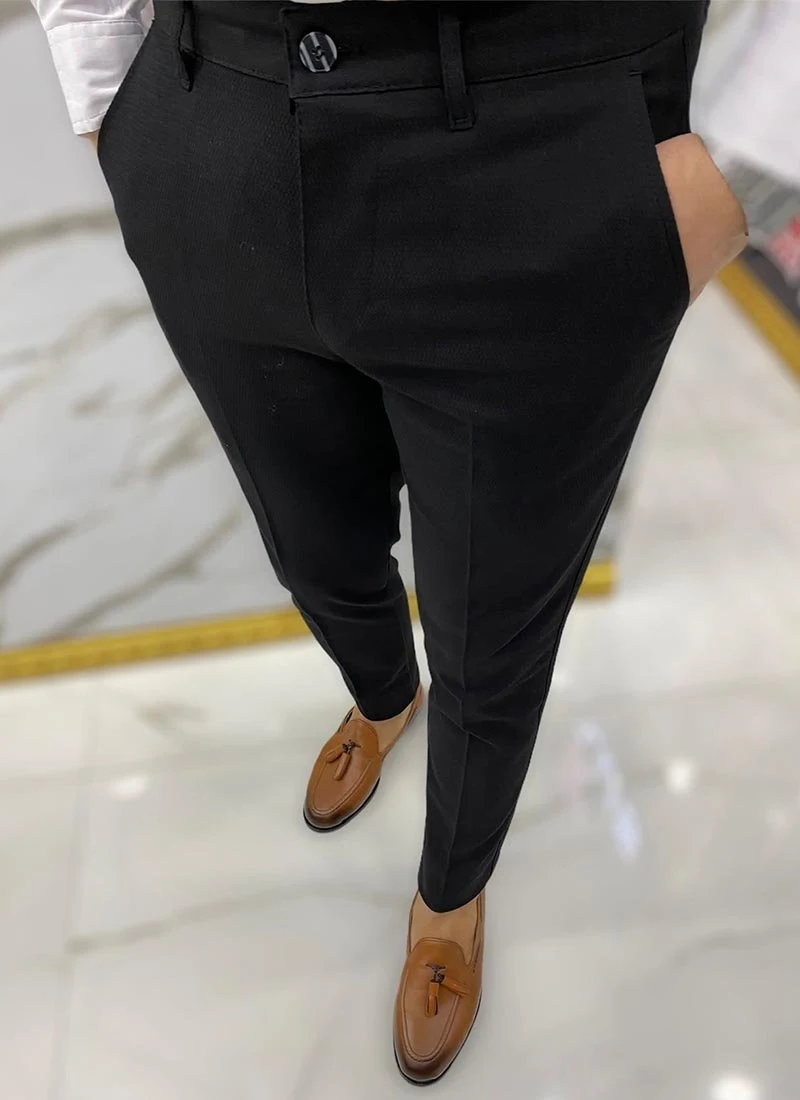Title 8, Pantaloni a matita Stretch Slim Fit Tinta Unita...
