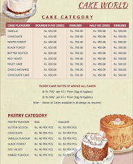 Cake World menu 1