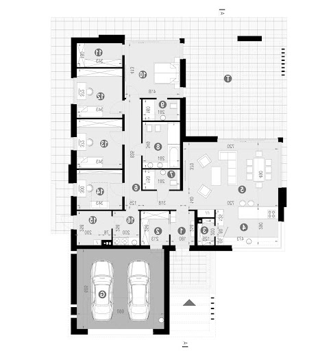 New House 725 - Rzut parteru