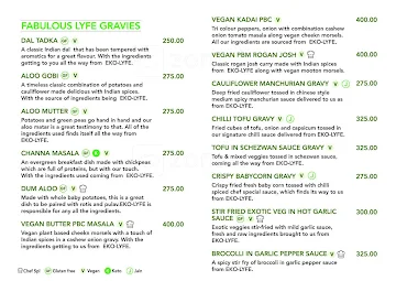 Lyfe By Soul Garden Bistro menu 