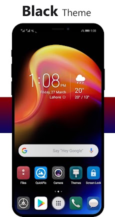 Black Emui 9.1 Theme for Huaweiのおすすめ画像1
