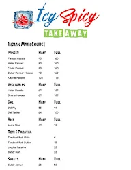 Icy Spicy Takeaway menu 1