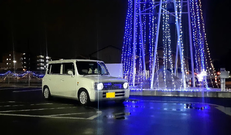 アルトラパンの路面凍結に注意・イルミネーションと愛車・雪降りに関するカスタム事例の投稿画像2枚目