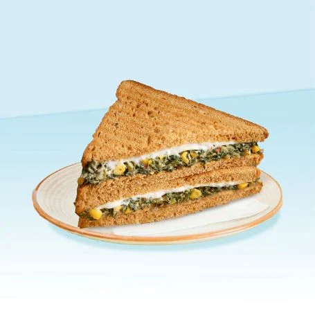 Corn And Spinach Whole Wheat Multigrain Sandwich