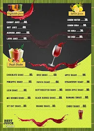 Patel Juice Center menu 1