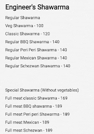 Engineer's Shawarma menu 1