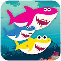 Piano Little Shark Tiles : Sea Animated swimming