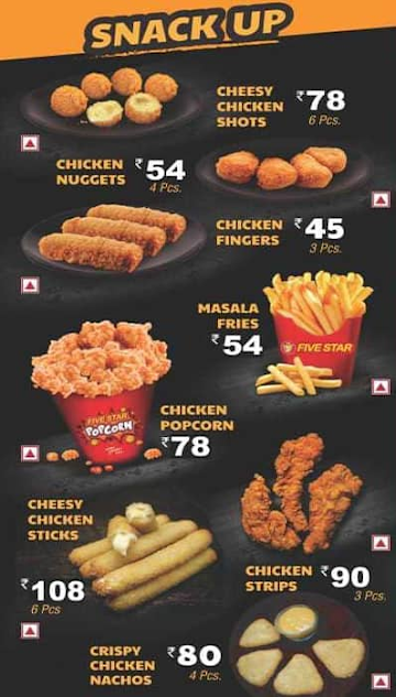 Five Star Chicken menu 