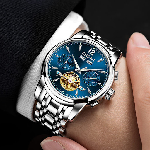 Title 3, New Hollow Mechanical Mens Business Watch. Pre...