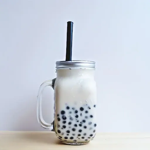 Taro Banana Bubble Milk [450 Ml, Mason Jar]