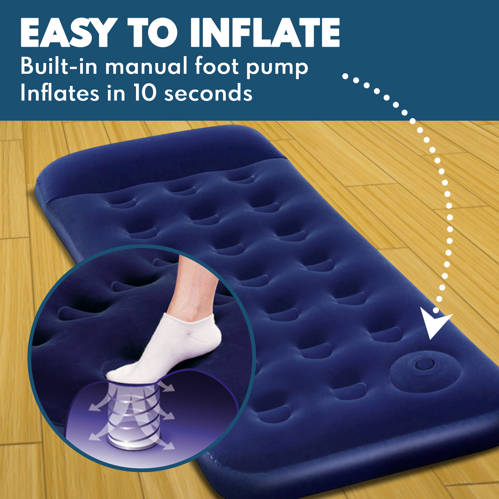 air mattress built-in pump inflation