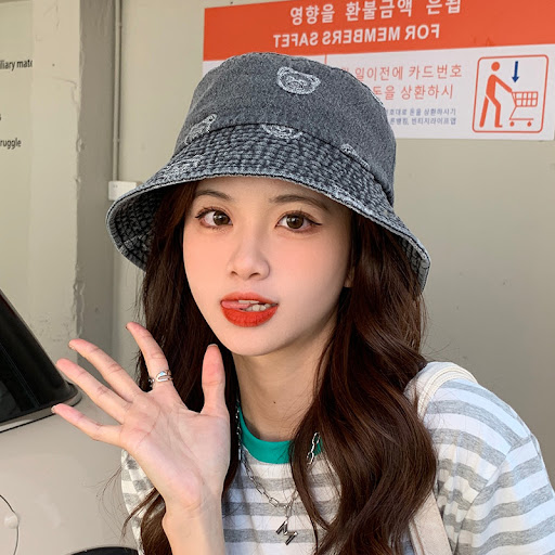 Title 2, Denim Fisherman Hat Spring Bear Fashion Student...
