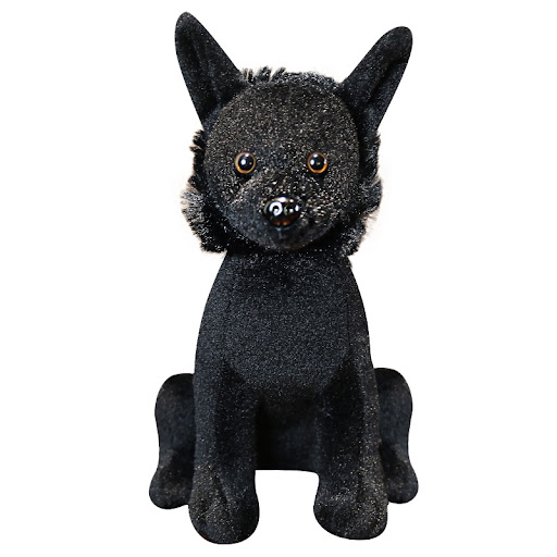 Title 2, Creative Little Black Dog Plush Toy Doll, a cud...