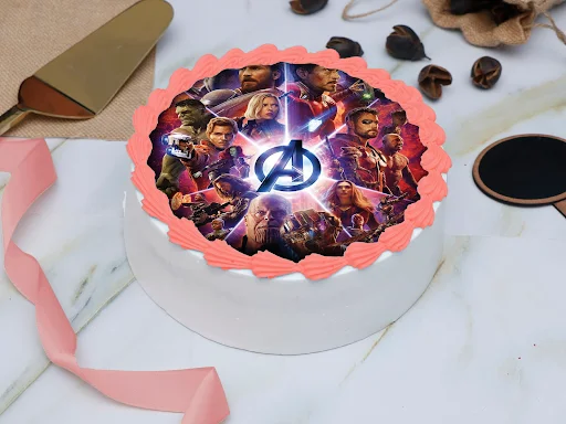 Avengers Theme Photo Cake