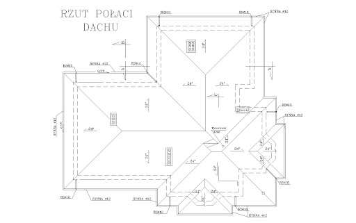 TB-4 - Rzut połaci dachu