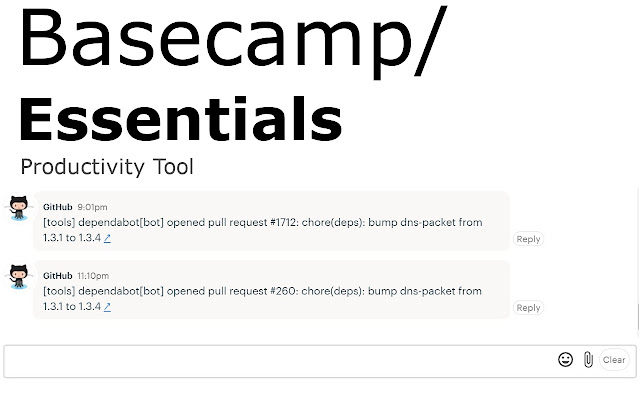 Basecamp Essentials chrome extension