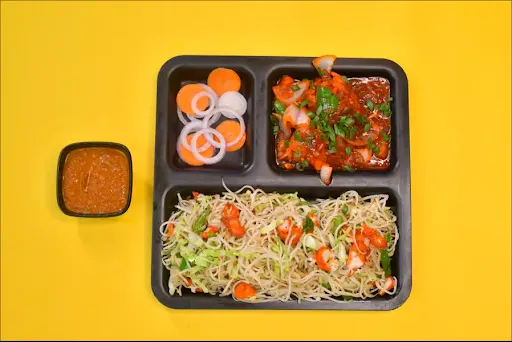 Mixed Noodles+ Veg Manchurian