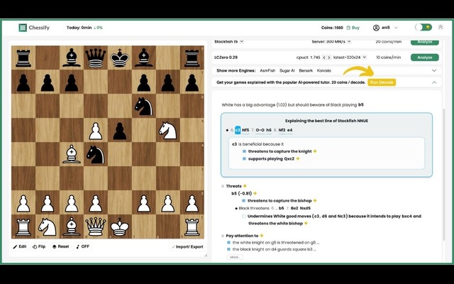 Stockfish Online - Free Chess Analysis Features at DecodeChess