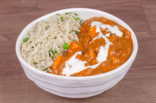 Paneer Butter Masala With Matar Pulao