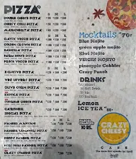 Crazy Cheesy Cafe menu 1