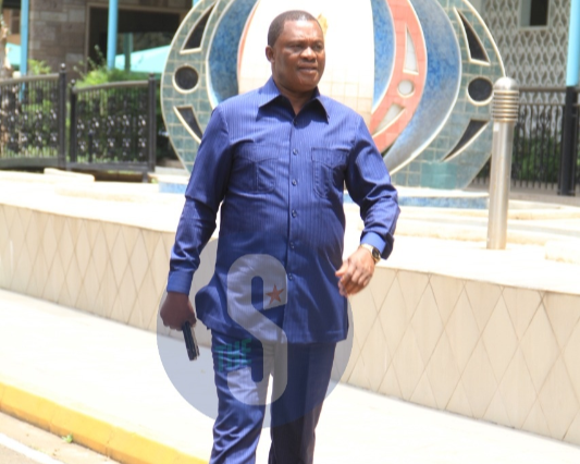 Former speaker Justin Muturi arrives at Harambee house when the transition committee was addressing the press on Tuesday, September 6, 2022.