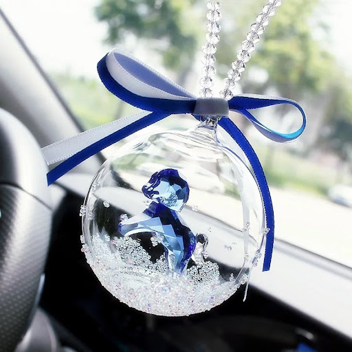 Title 6, Creative Car Pendant Crystal Trojan Jewelry, Ad...